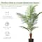 Glitzhome&#xAE; 3.5ft. Potted Faux Areca Palm Tree
